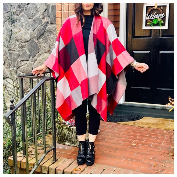 06 Boho Fabulous Oversized Wrap Poncho Shawl - Picture 3 of 7